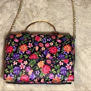 Floral print mini purse
